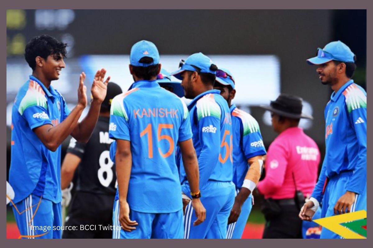 U19 World Cup 2026: బులవాయోలో జరిగిన మ్యాచ్‌లో భారత్ సమష్టి కృషితో న్యూజిలాండ్‌ను ఓడించి, హ్యాట్రిక్ విజయంతో సూపర్-6 దశలోకి ఉత్సాహంగా అడుగుపెట్టింది.